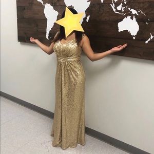 Revelry Bijou Gold sequin dress